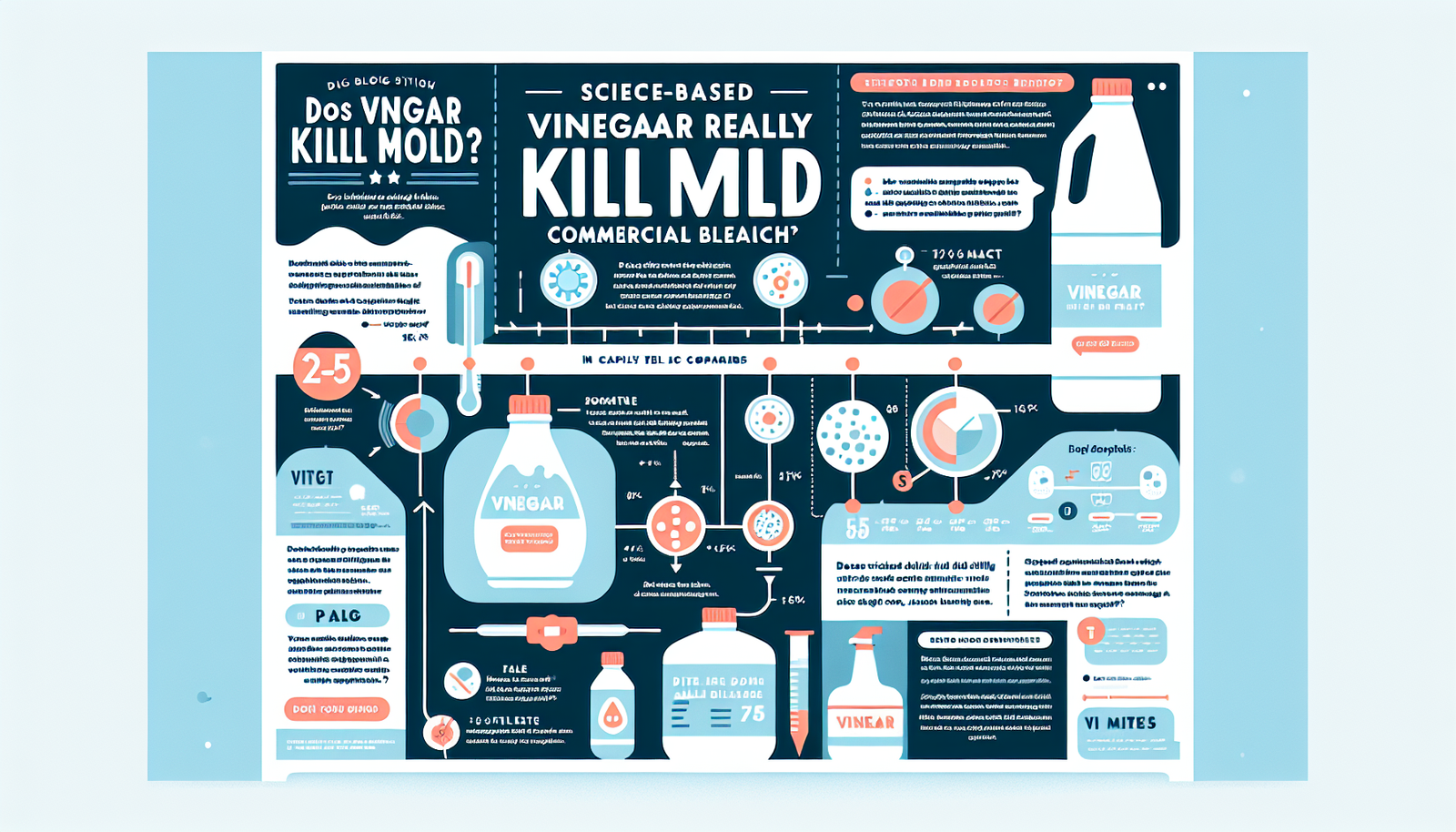 vinegar kill mold infographic
