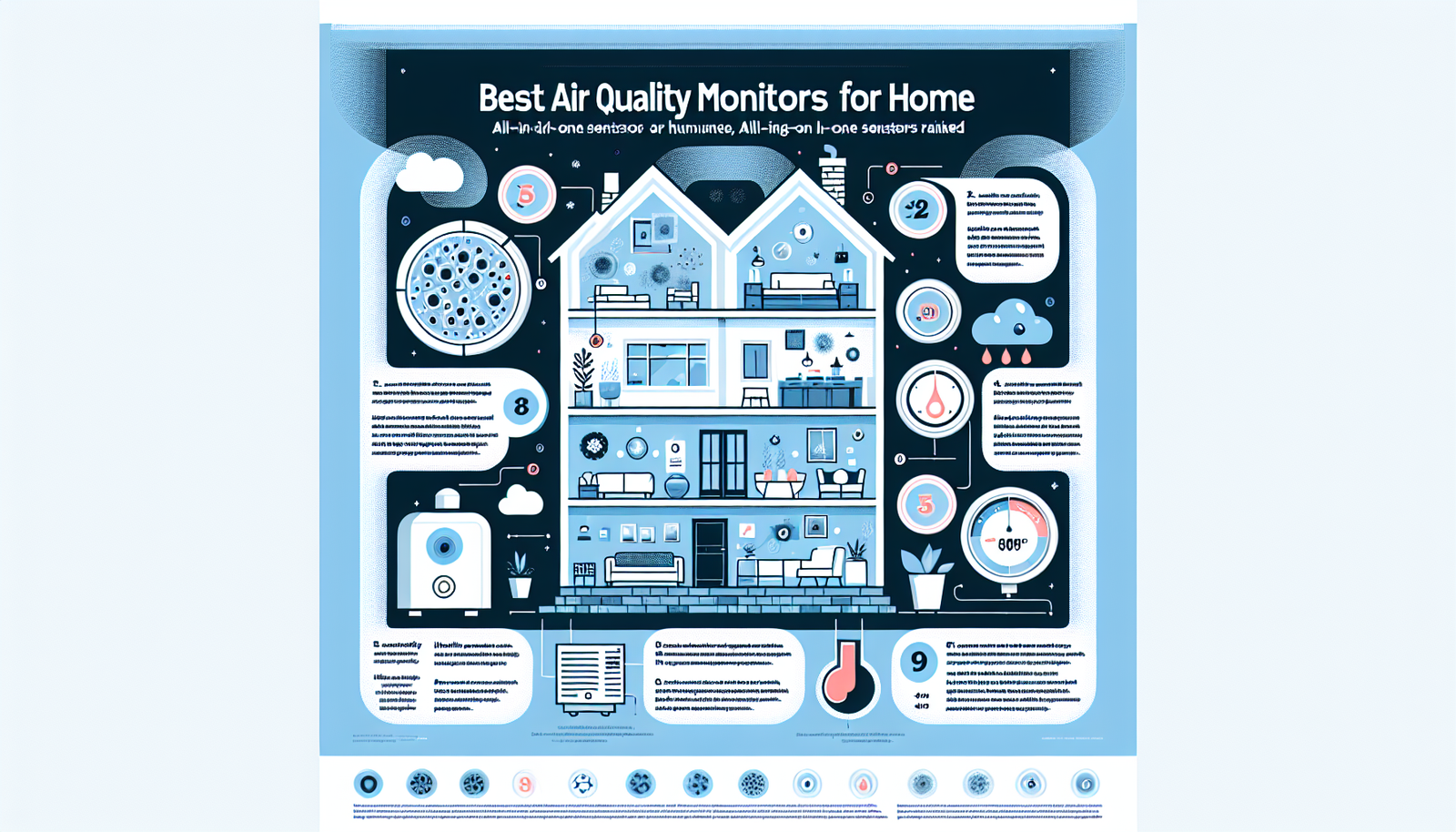 air quality monitors for home infographic