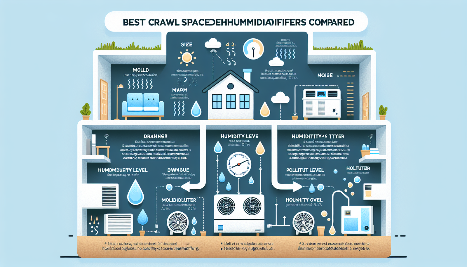 crawl space dehumidifier infographic