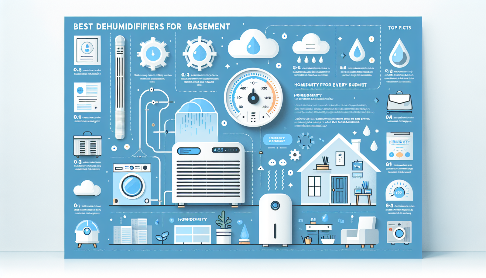 best dehumidifiers for basement infographic