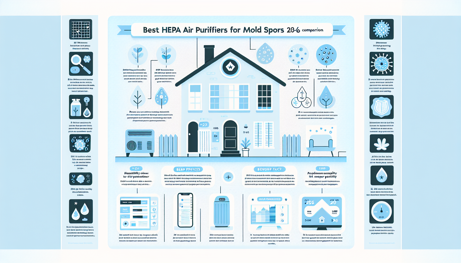 HEPA air purifiers for mold spores infographic