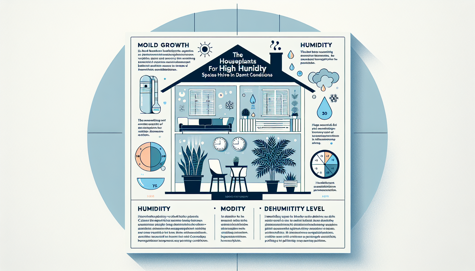 houseplants for high humidity infographic