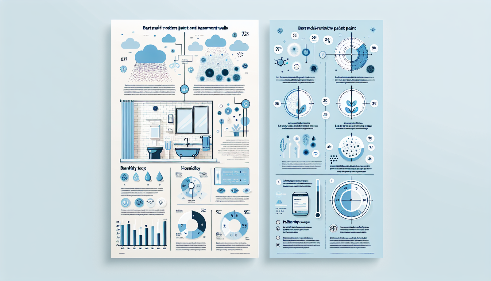 mold-resistant paint for bathroom and basement walls infographic
