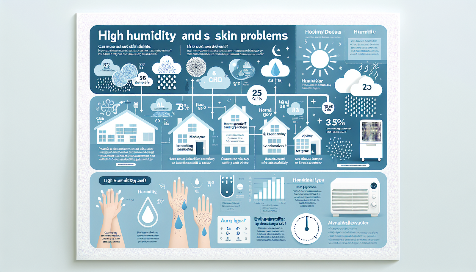 high humidity skin problems infographic