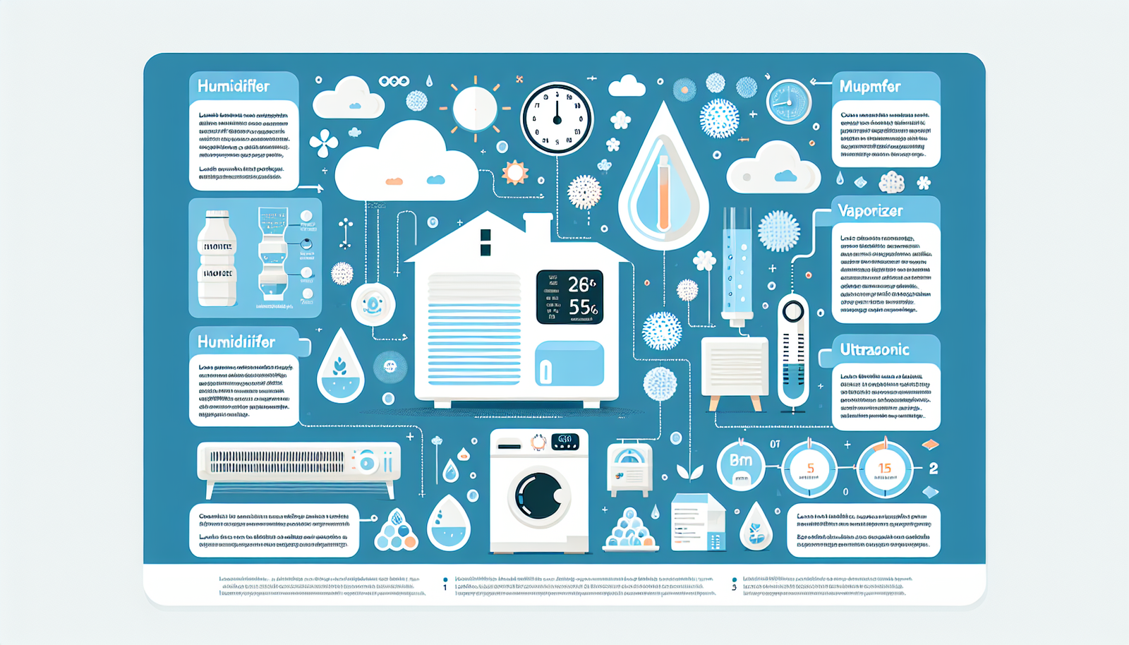humidifier vs vaporizer vs ultrasonic infographic