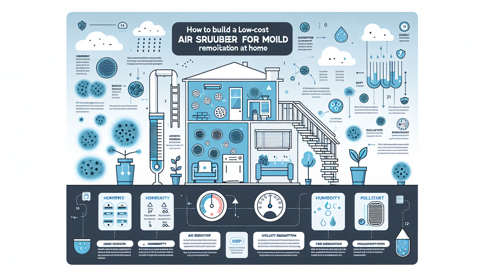 DIY air scrubber for mold remediation infographic