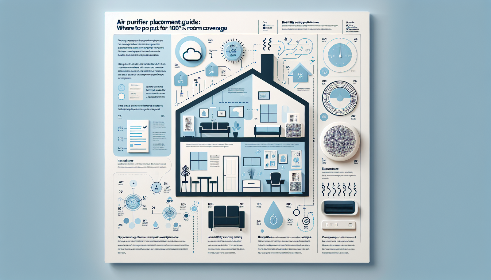 air purifier placement infographic