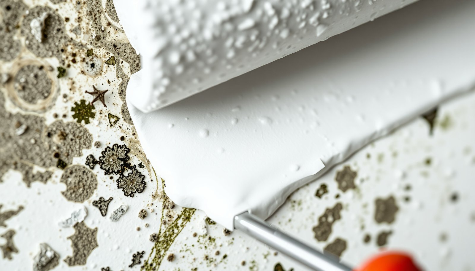 encapsulating paint for mold-prone walls close-up view