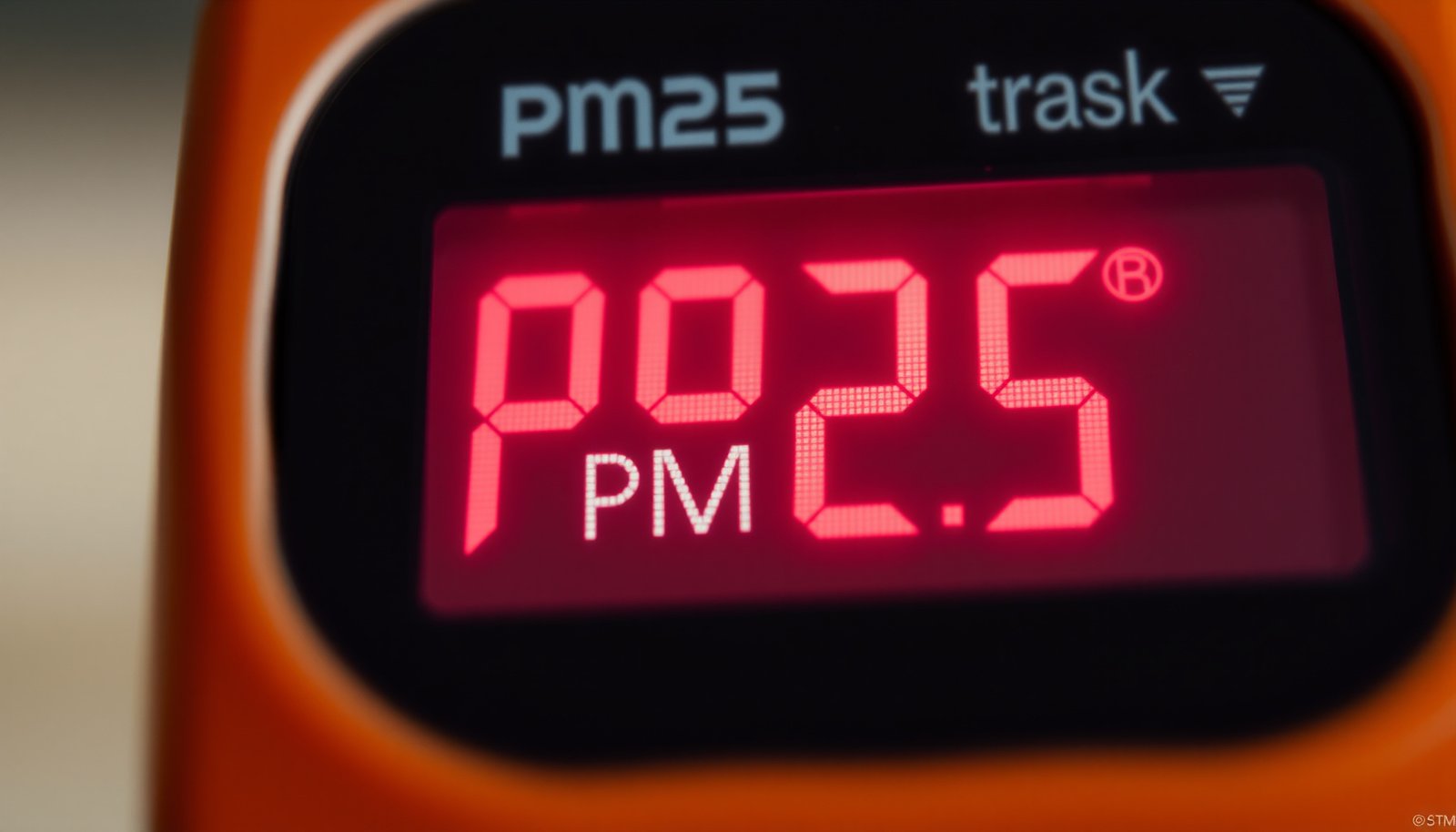 PM2.5 monitor for home close-up view