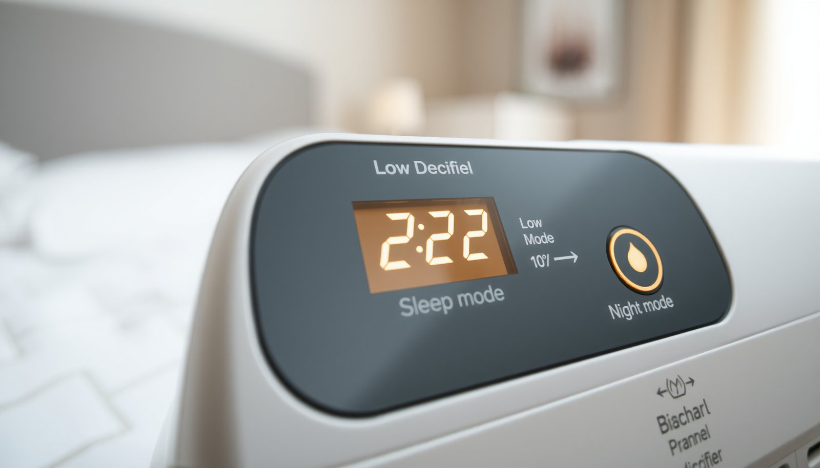 quiet dehumidifier for bedroom close-up view