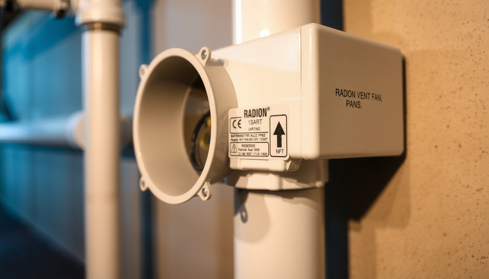 radon mitigation systems close-up view