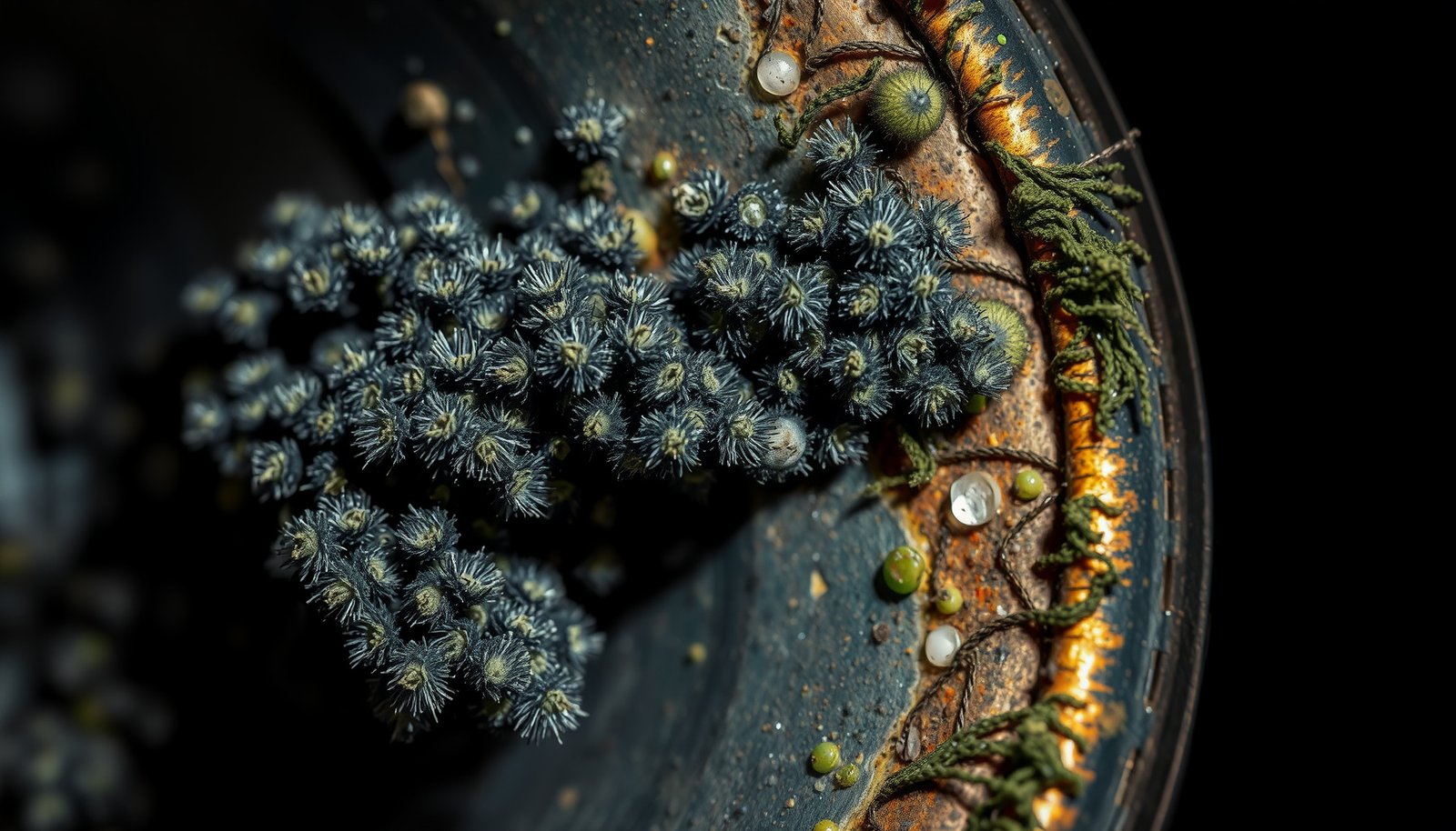mold in HVAC ducts close-up view