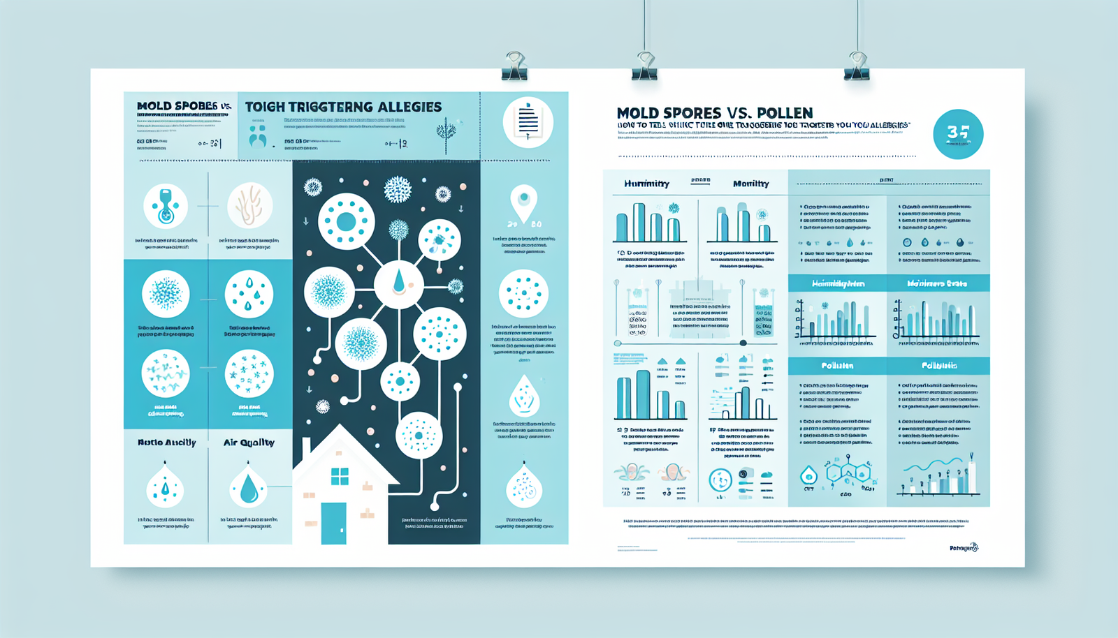 mold spores vs pollen allergies infographic