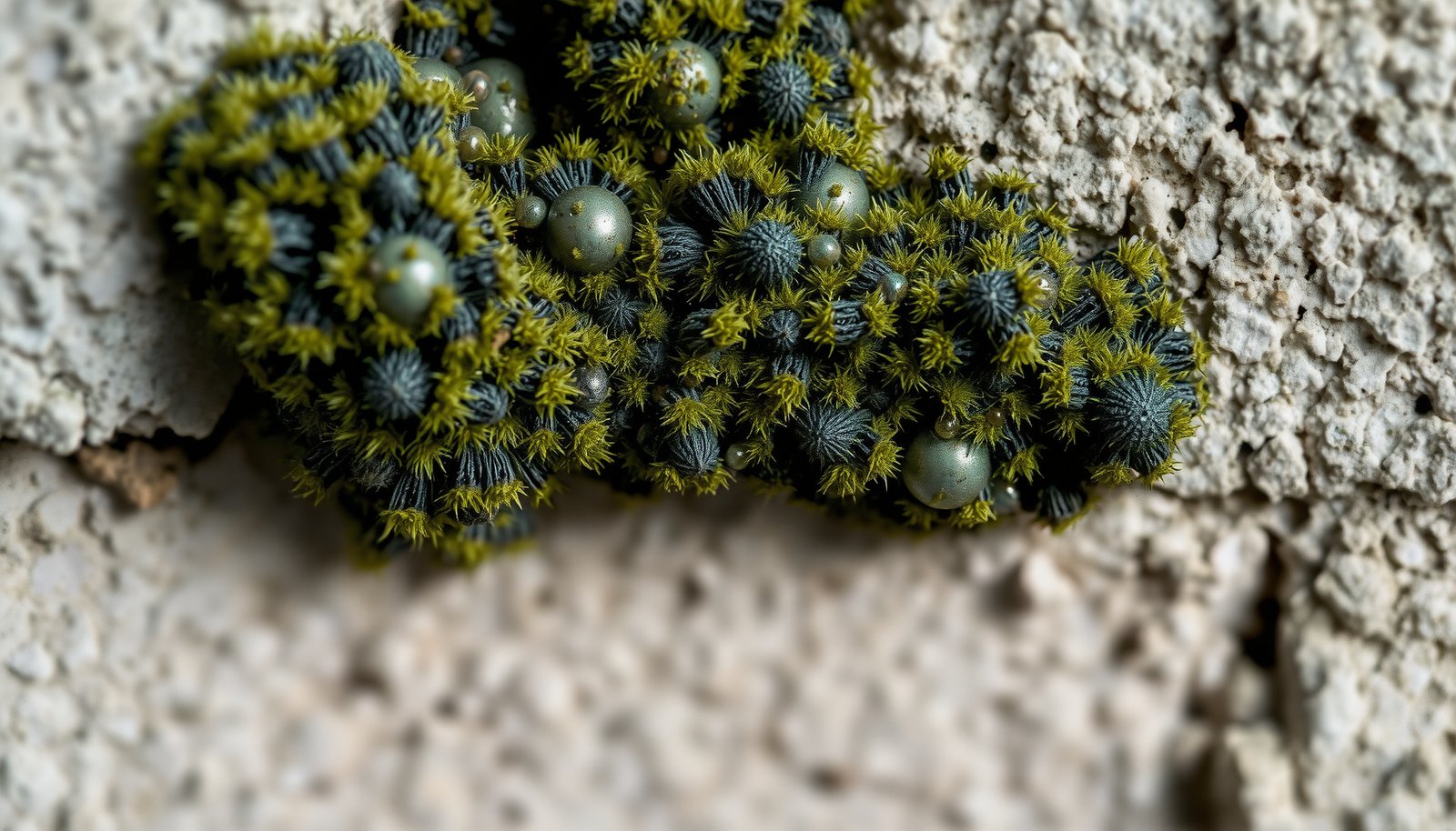 New England basement mold close-up view