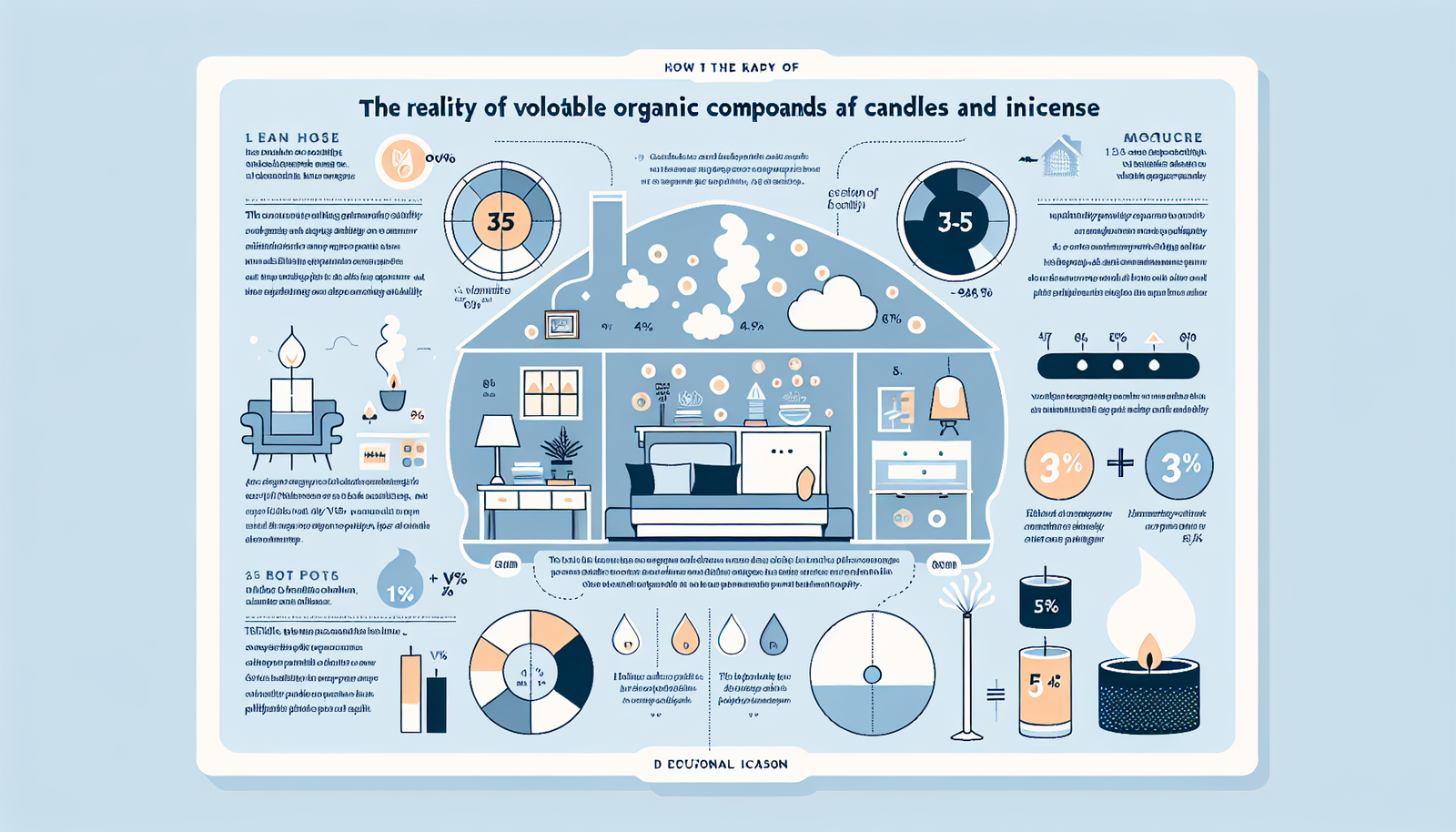 scented candles indoor air quality VOCs infographic