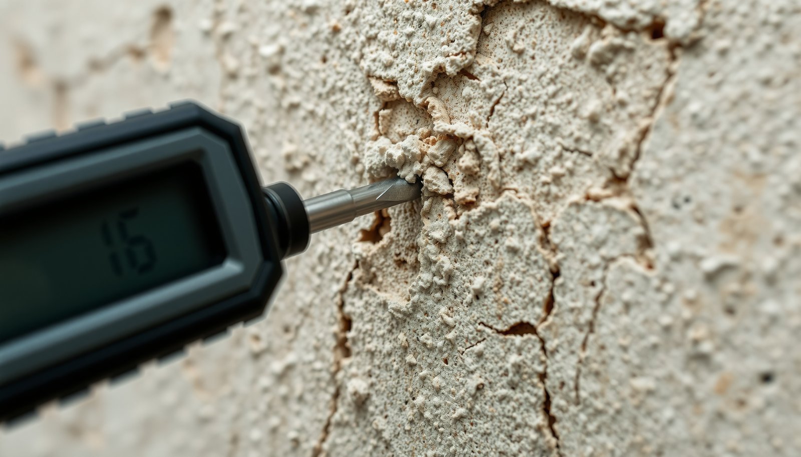 whole-wall moisture detection systems for old buildings close-up view