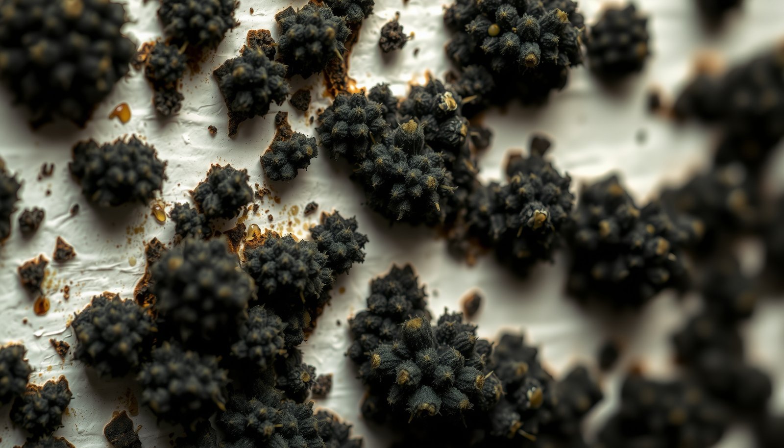 black mold close-up view