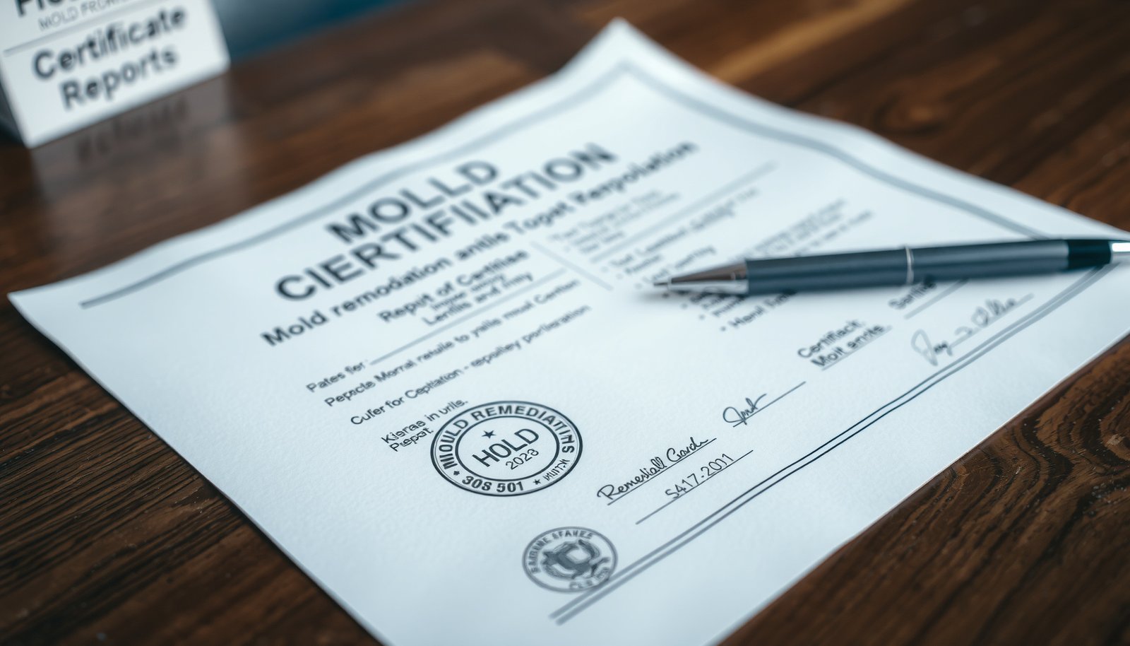 buying a house with past mold remediation close-up view