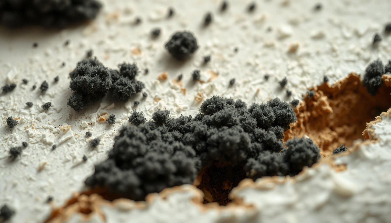 remove black mold yourself close-up view