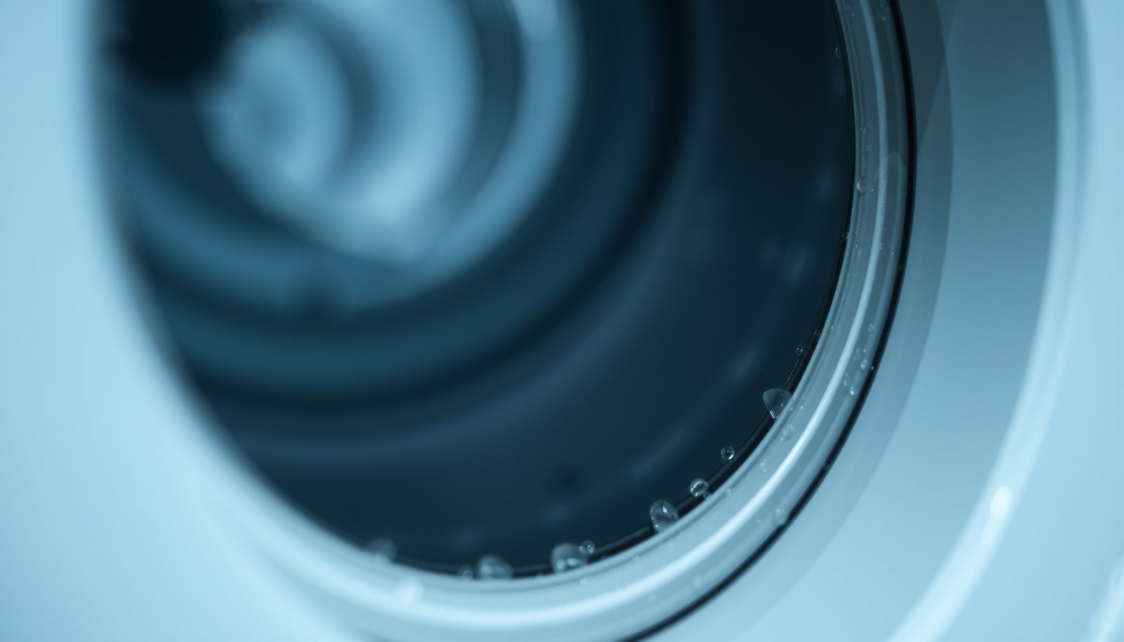 condensation inside a dryer close-up view