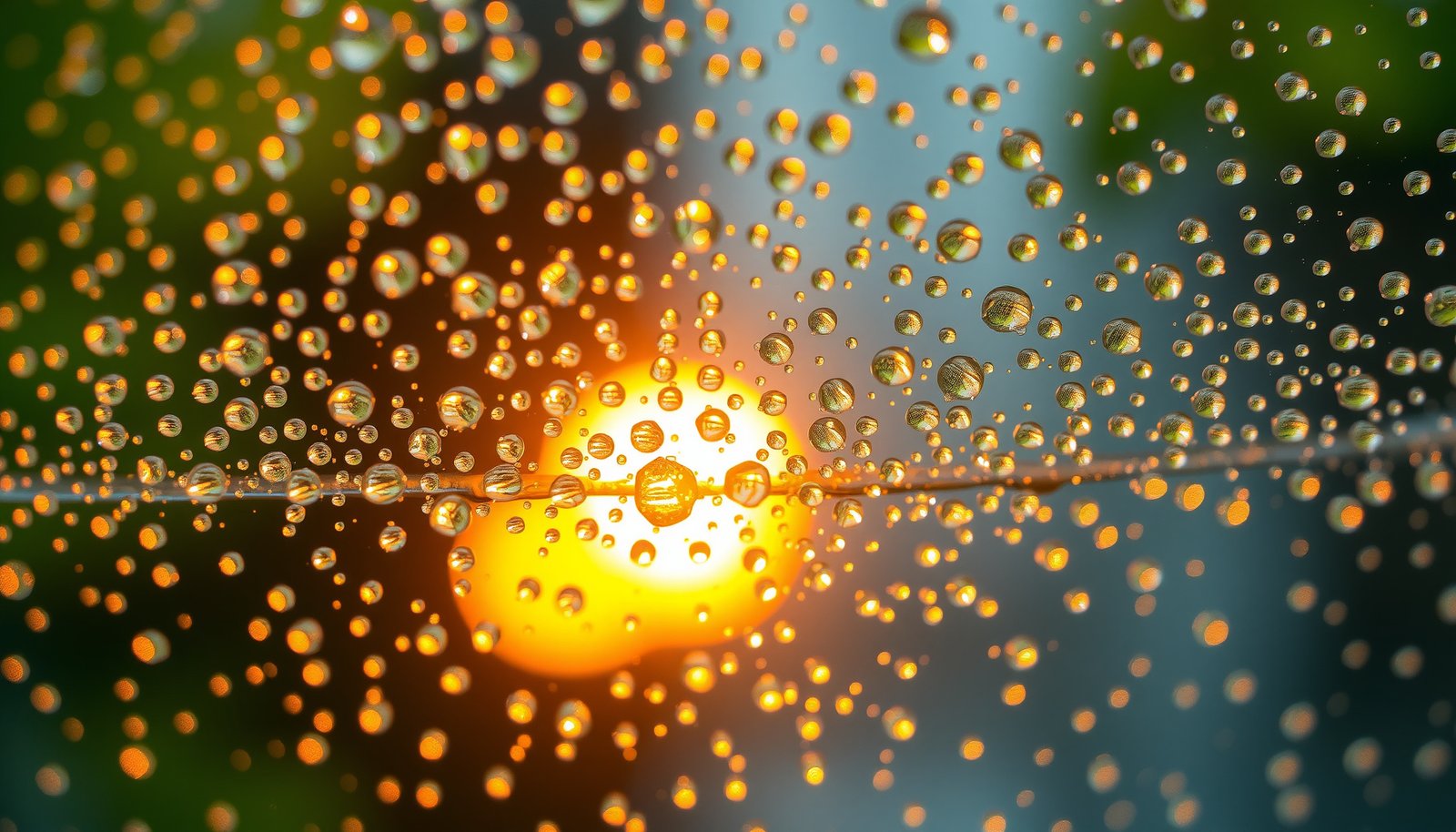 condensation on outside of windows close-up view