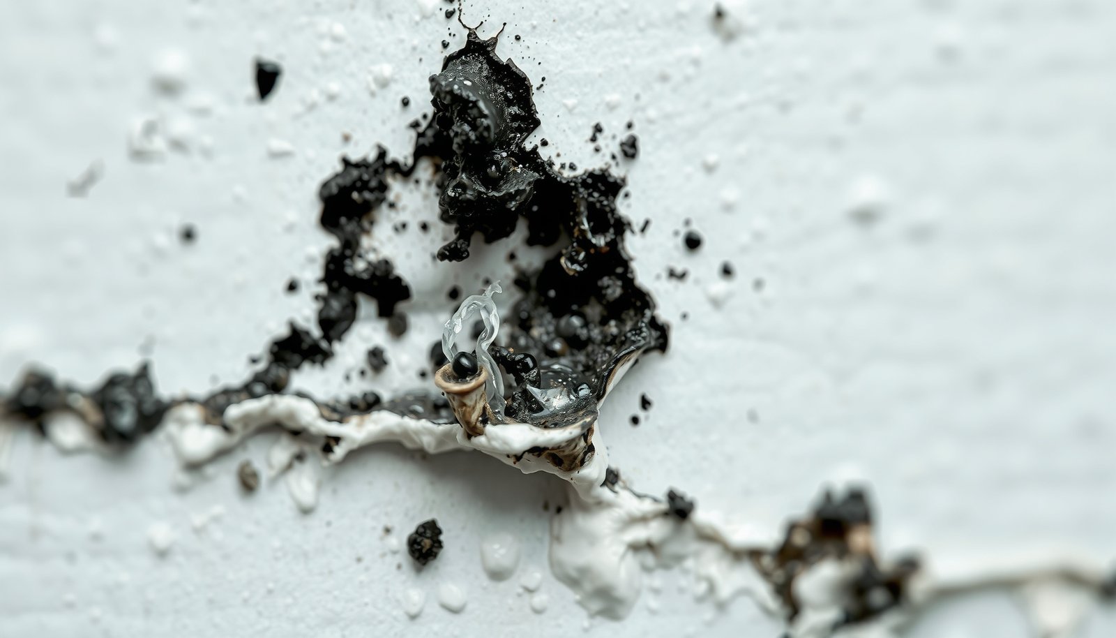 painting over mold close-up view