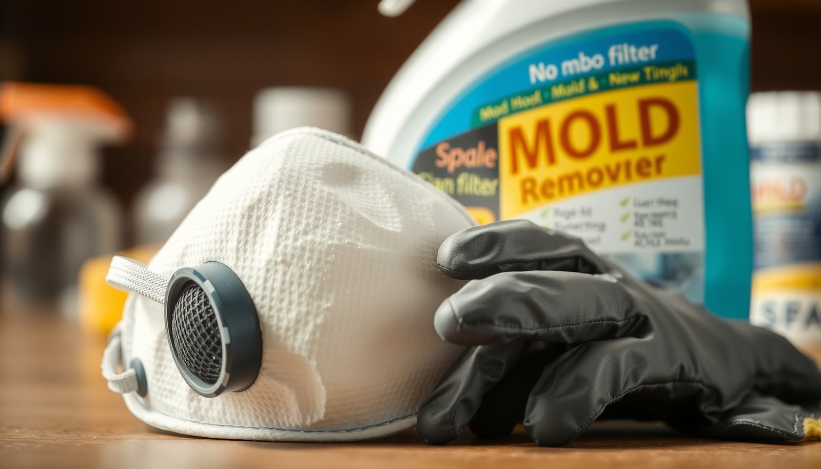 how to clean mold safely close-up view