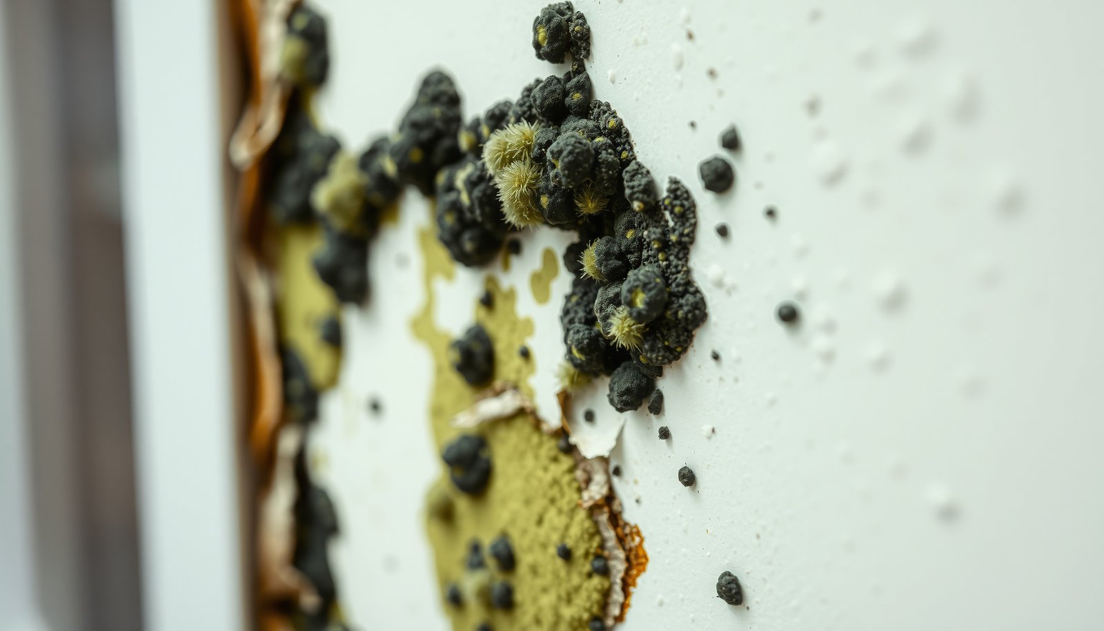 mold in co-working spaces close-up view