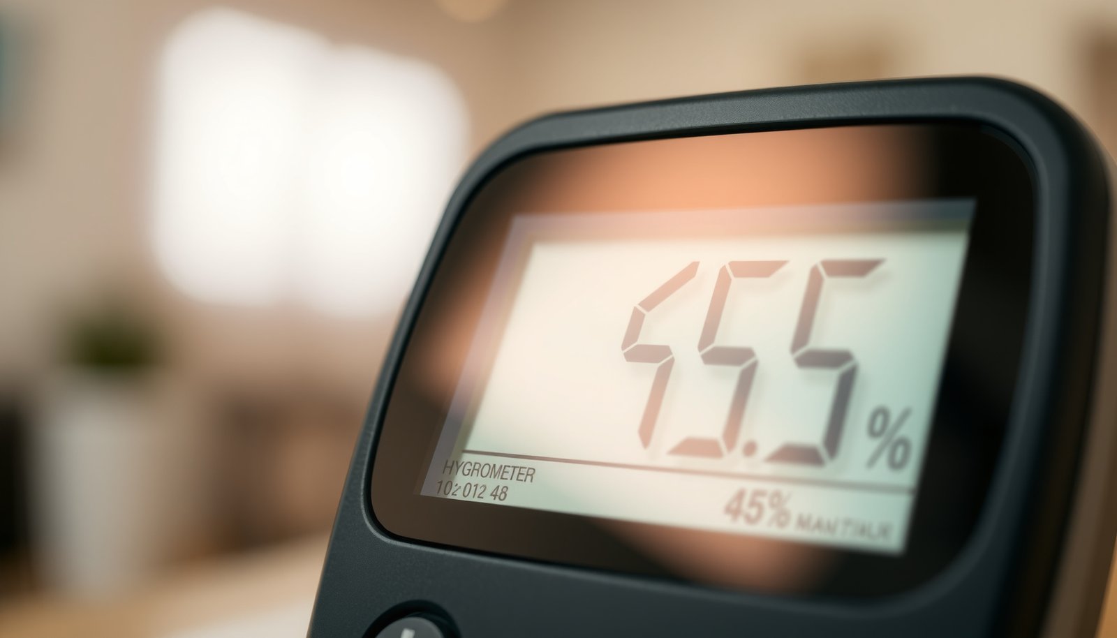 recommended indoor humidity levels close-up view