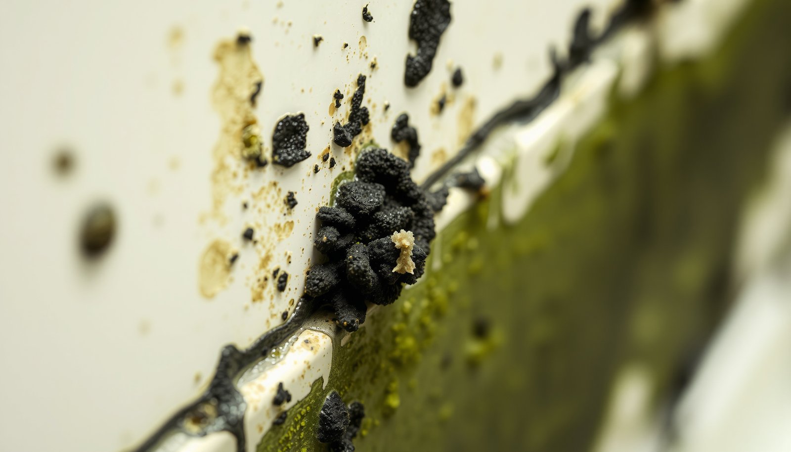 mold come back after vinegar close-up view