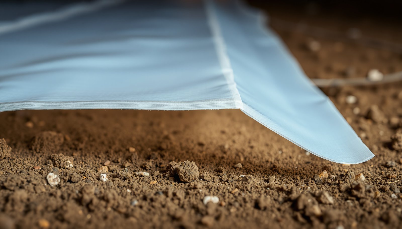 6 mil vapor barrier crawl space close-up view