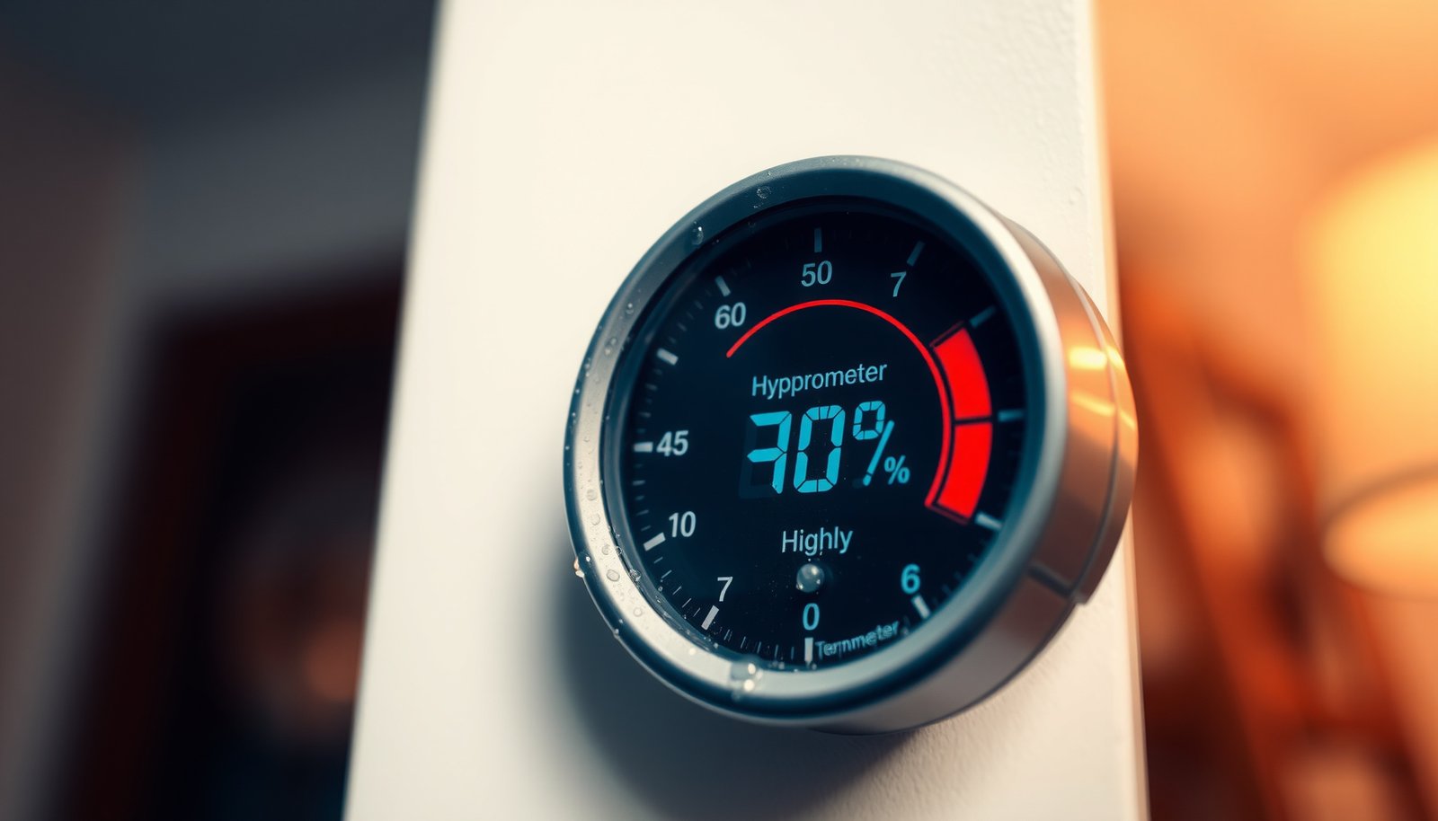 AC running but indoor humidity still high close-up view