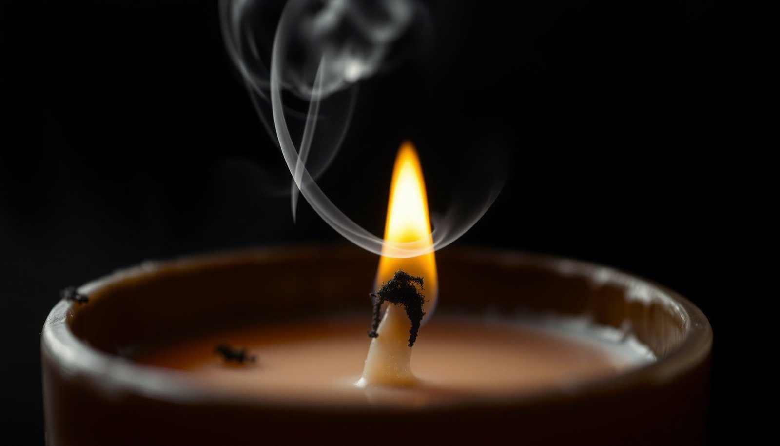 scented candles indoor air quality close-up view