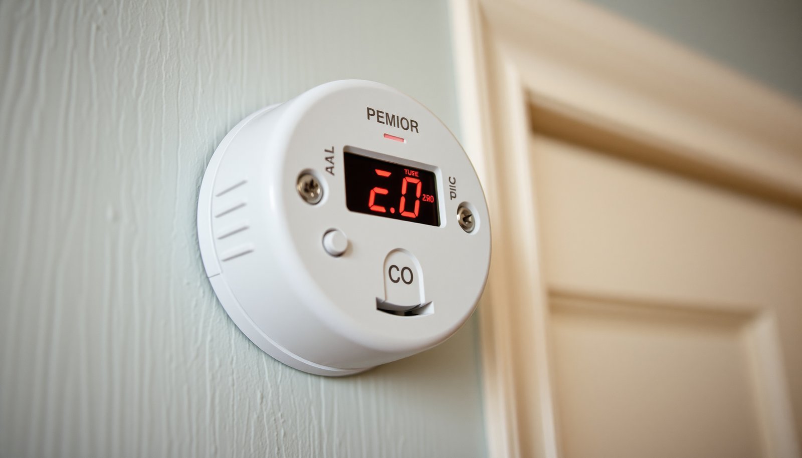 attached garage carbon monoxide close-up view