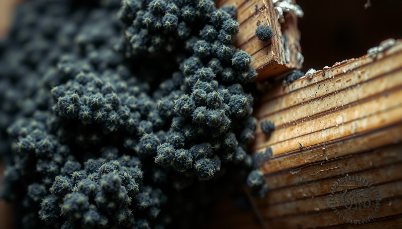 hidden mold legal options after buying a house close-up view