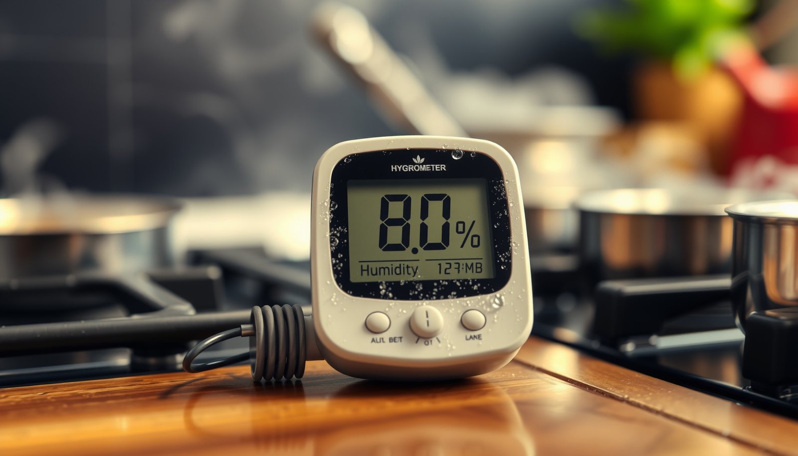 cooking humidity in apartment close-up view