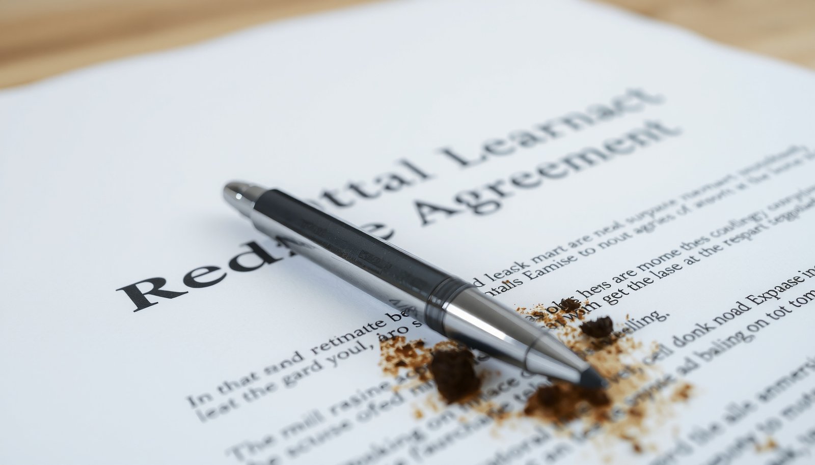 break lease because of mold close-up view