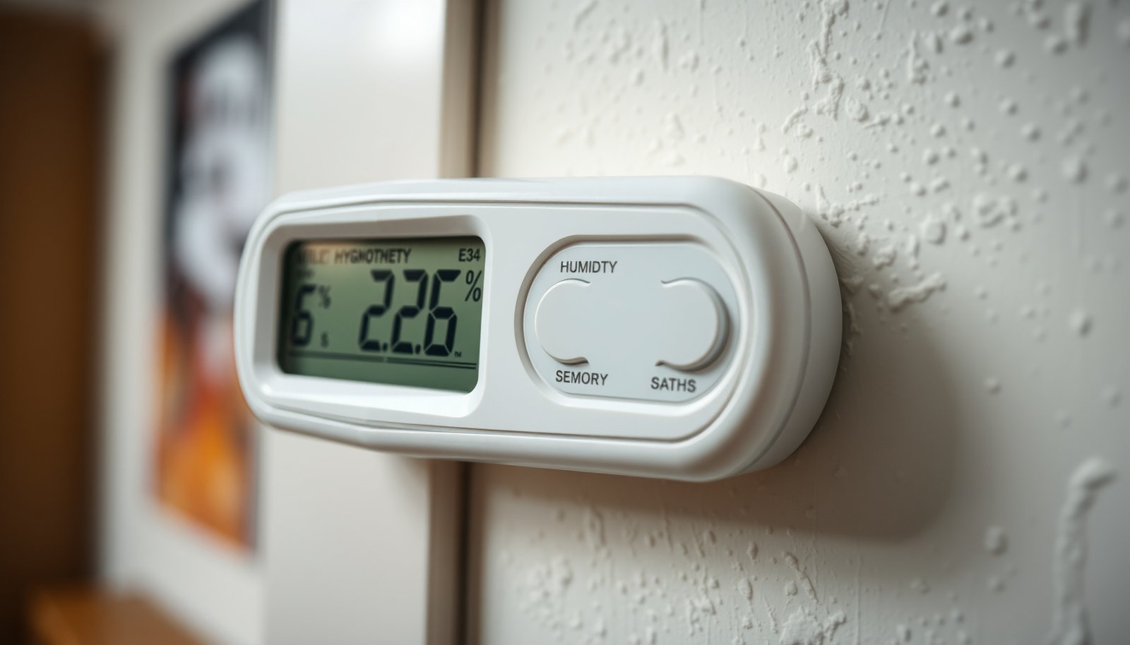 humidity difference between rooms close-up view