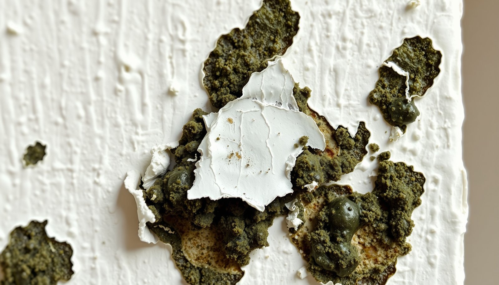 painted over mold in apartment close-up view