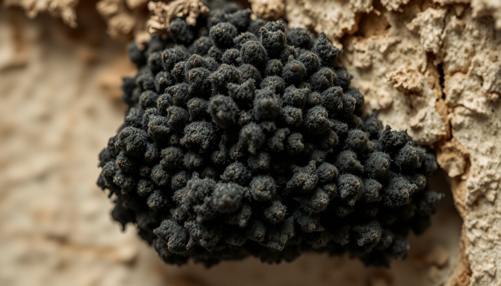 living with mold health effects close-up view