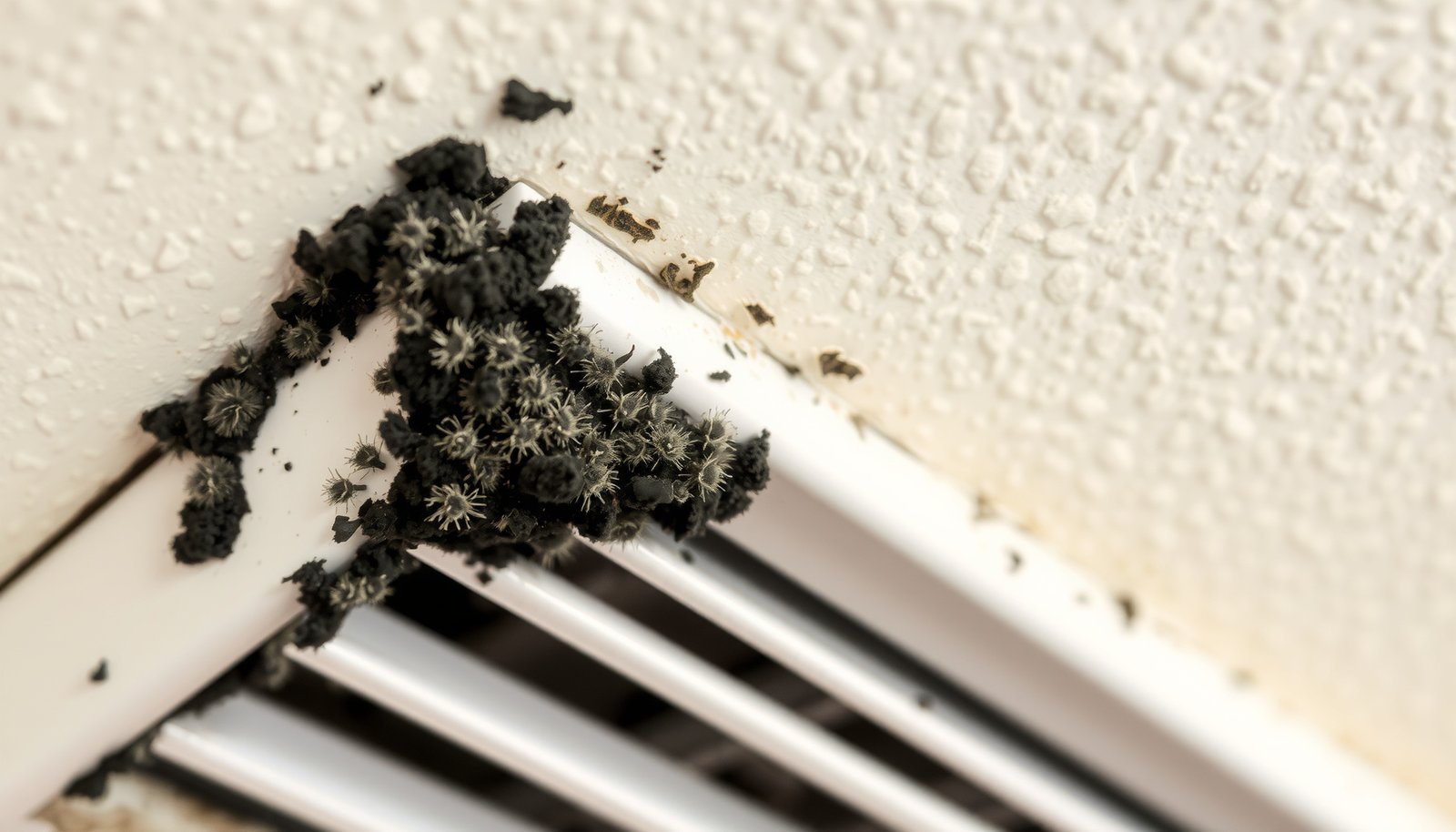 mold around air vents close-up view