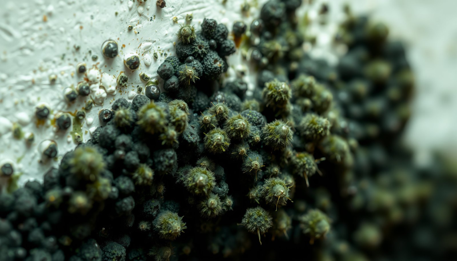 mold in apartment health risk close-up view