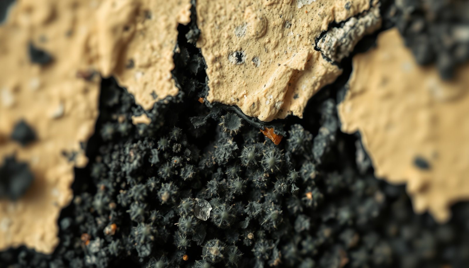 mold in old apartment buildings close-up view