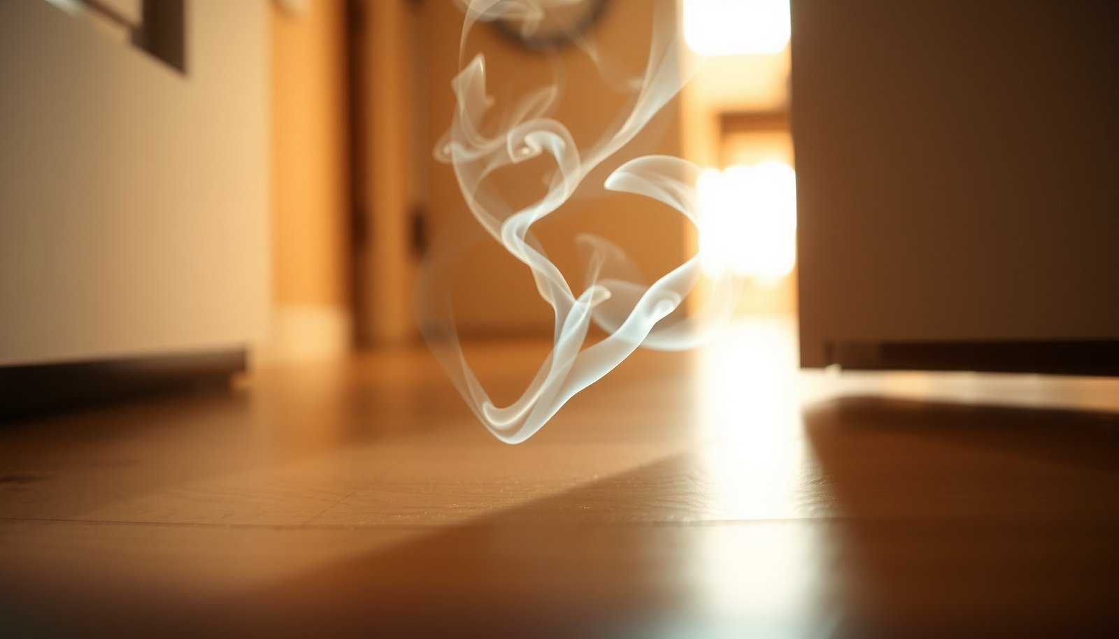 neighbor's cigarette smoke coming into apartment close-up view