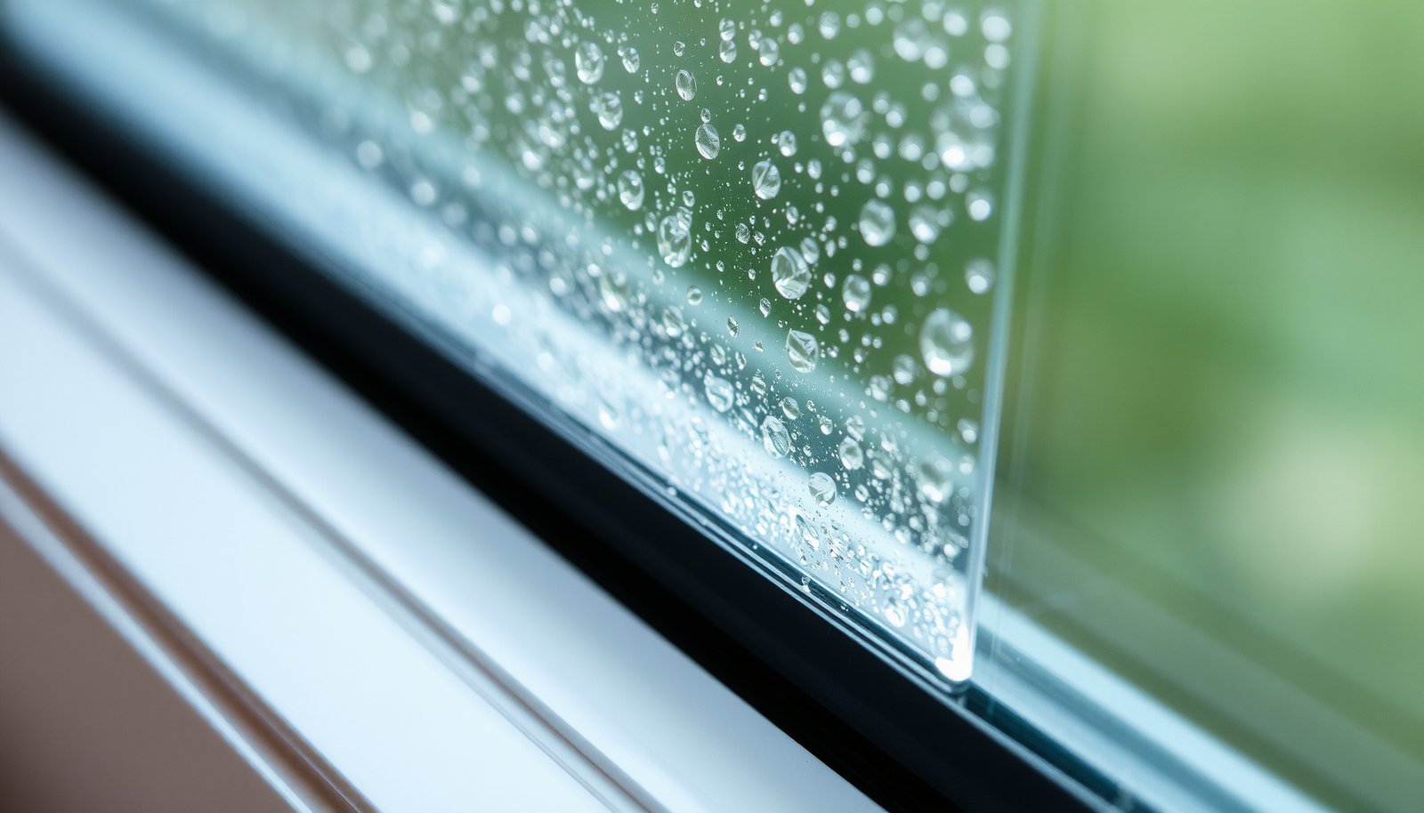 new windows condensation worse close-up view