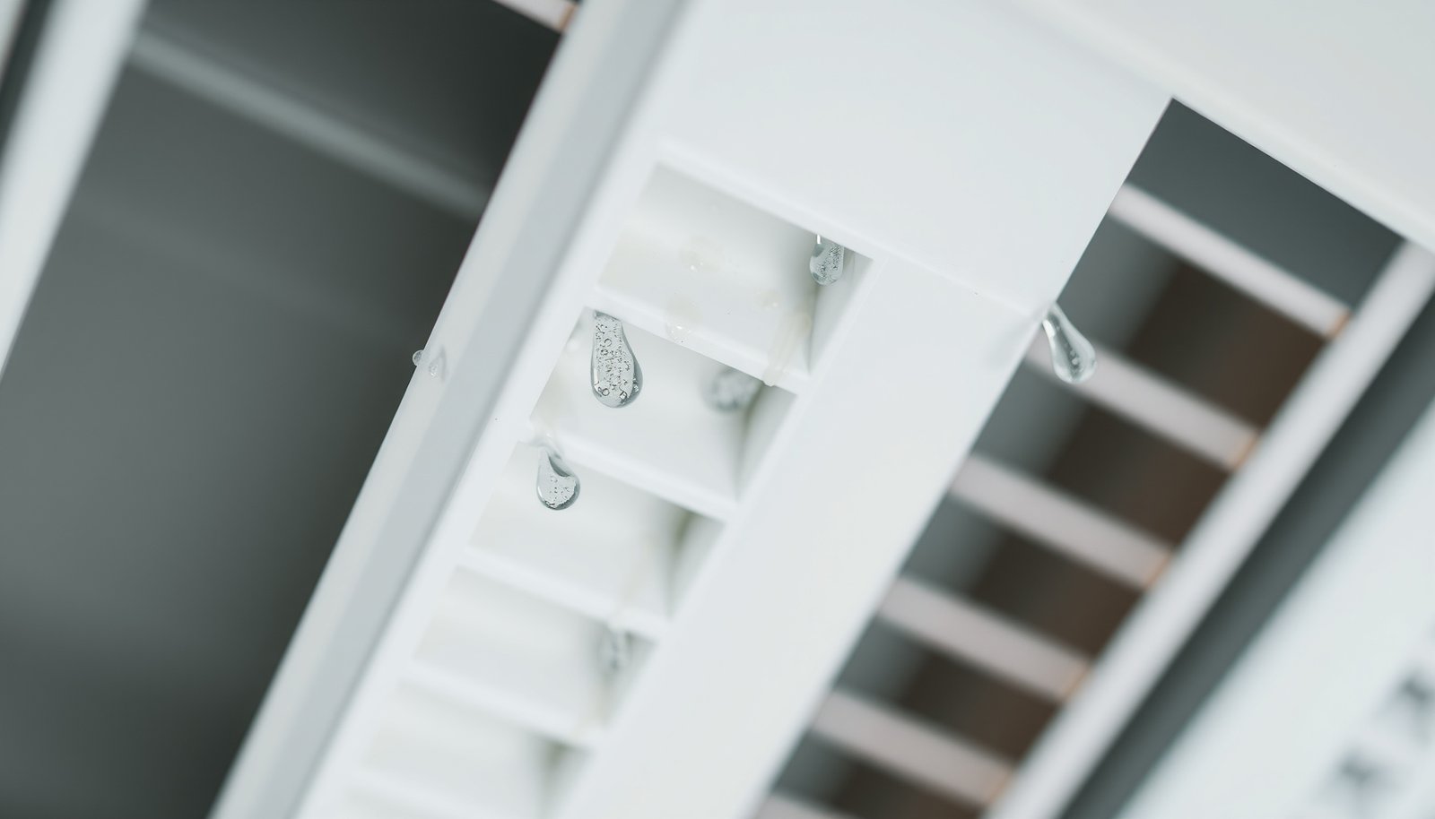 water dripping from AC vents when humidity is high close-up view