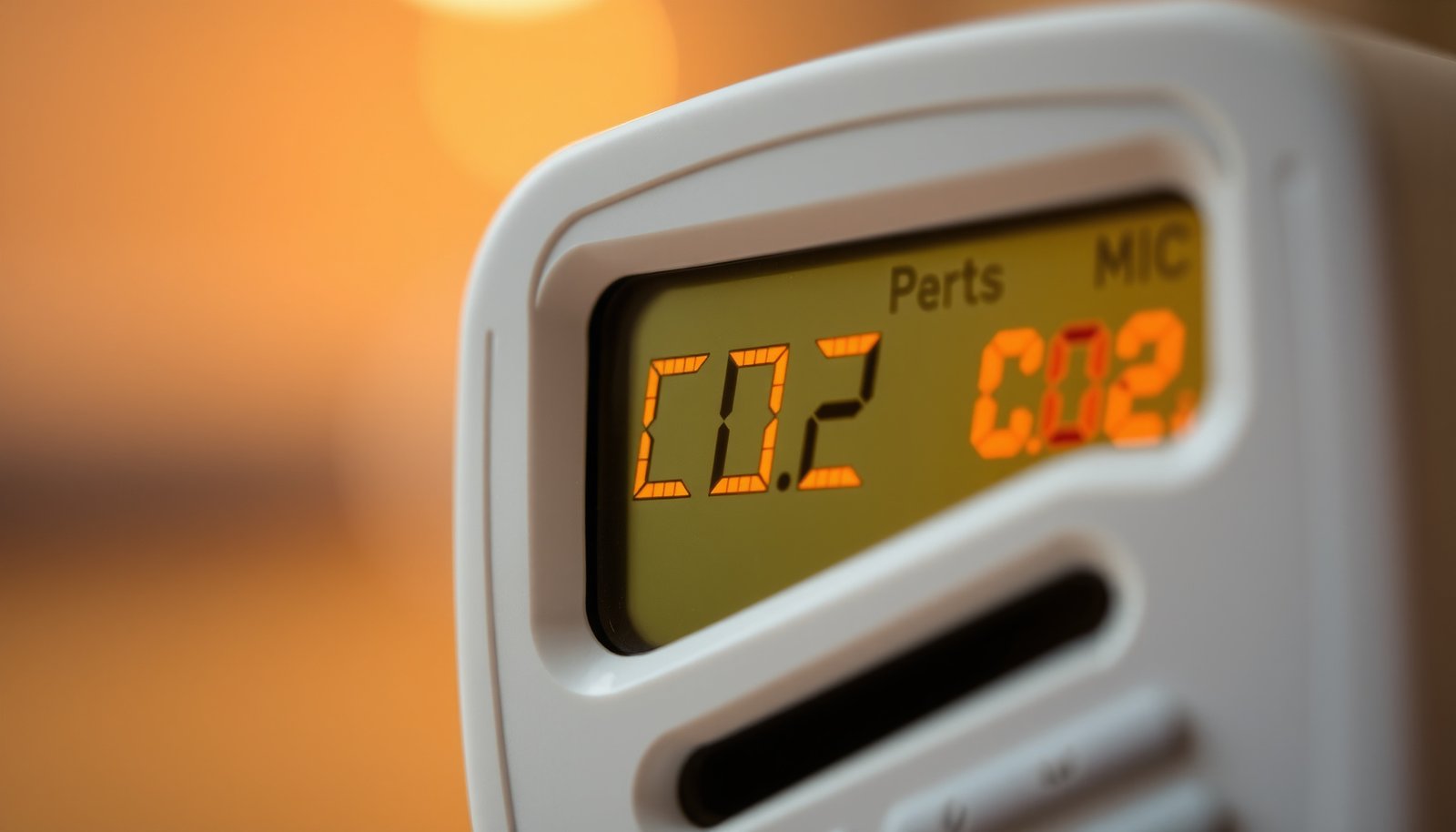 high CO2 levels indoors fatigue brain fog close-up view