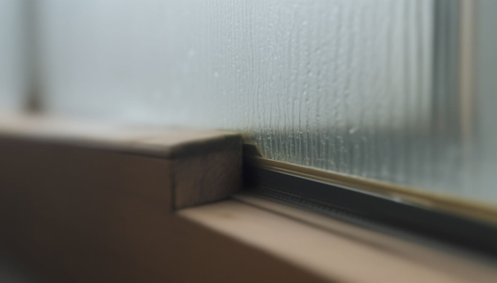 storm windows for old house condensation close-up view