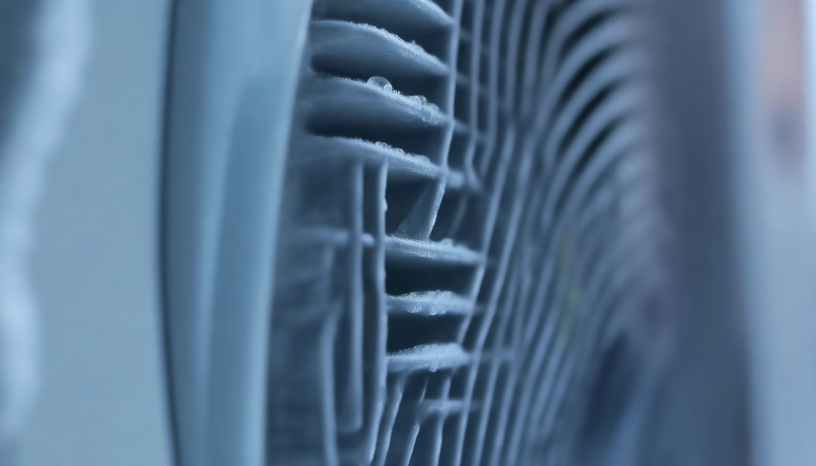 oversized AC unit mobile home humidity close-up view
